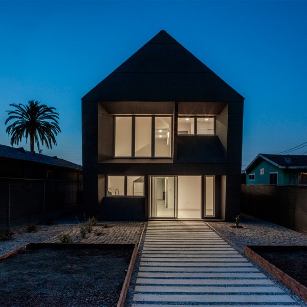 IVRV House by Sci-Arc and Habitat for Humanity LA, affordable architecture in Los Angeles, California, USA. Photograph by Joshua White