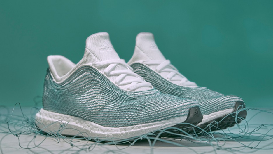 Adidas and Parley for the Ocean design ocean plastic trainers