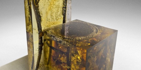 Nucleo design cast furniture in resin for Souvenir of the last Century collection