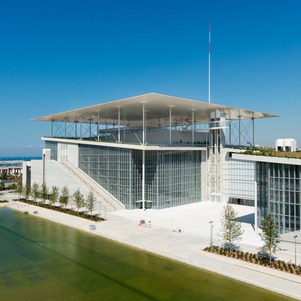 Renzo Piano completes Stavros Niarchos Foundation Cultural Center on a huge artificial hill architecture Dezeen