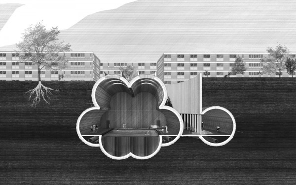 The 18th Mile of HS2 by RCA graduate Ciaran Scannell suggests extending the underground network to add cultural spaces