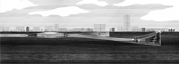 The 18th Mile of HS2 by RCA graduate Ciaran Scannell suggests extending the underground network to add cultural spaces