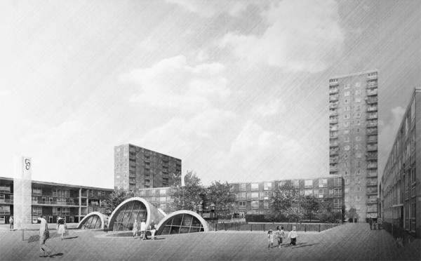 The 18th Mile of HS2 by RCA graduate Ciaran Scannell suggests extending the underground network to add cultural spaces