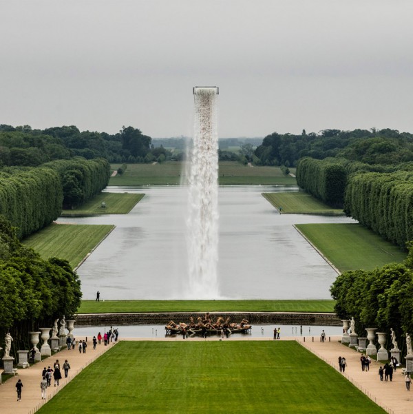 Waterfall by Olafur Eliasson at the Palace of Versailles, France