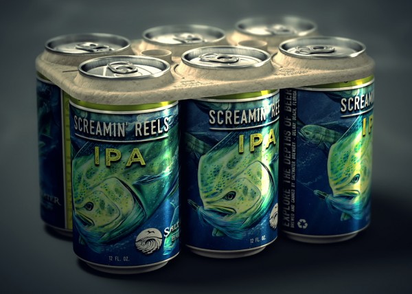 Edible six-pack rings by We Believers x Saltwater Brewery