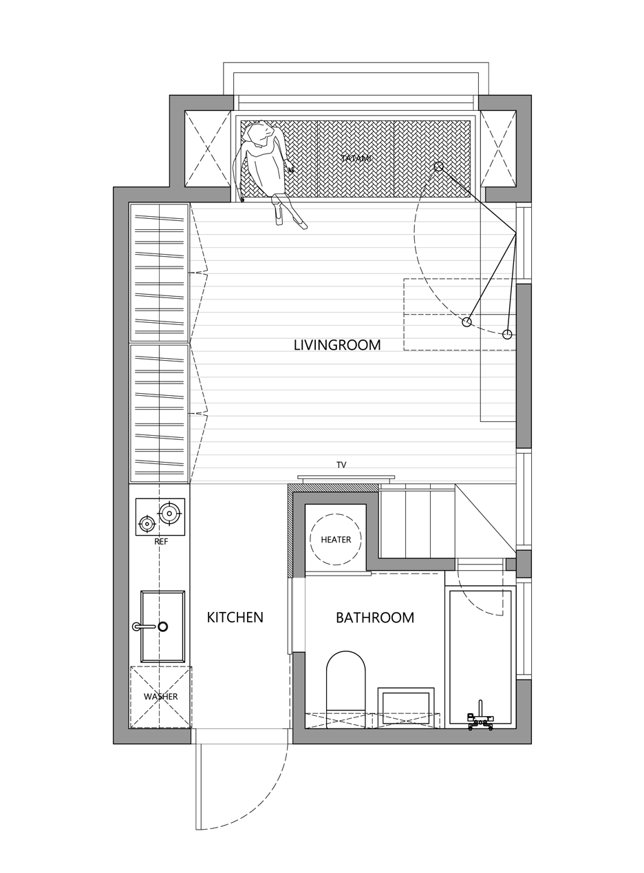 A Little Design creates 22m2 apartment in Taiwan
