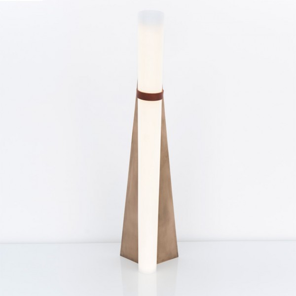 Bec Brittain designs architectural looking lamps for the Patrick Parrish Gallery in New York