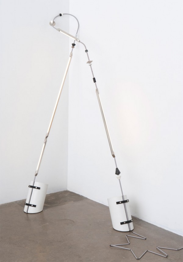 Bec Brittain designs architectural looking lamps for the Patrick Parrish Gallery in New York