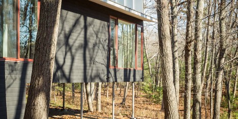 Carol A Wilson reuses ranch house foundations to build Maine retreat