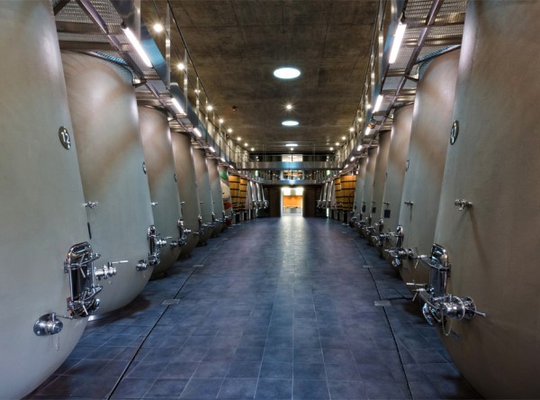 Château les Carmes Haut-Brion cellar by Philippe Starck