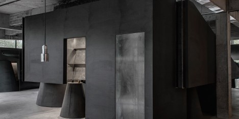 Black cabt system - HEIKE fashion brand concept store by Hangzhou AN Interior Design Co.,Ltd.