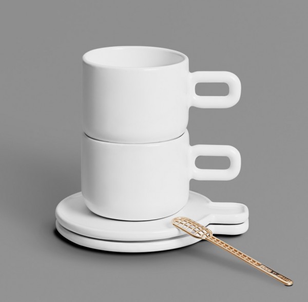 New 3D printed products added to OTHR's product range, including a cup, saucer and spoon