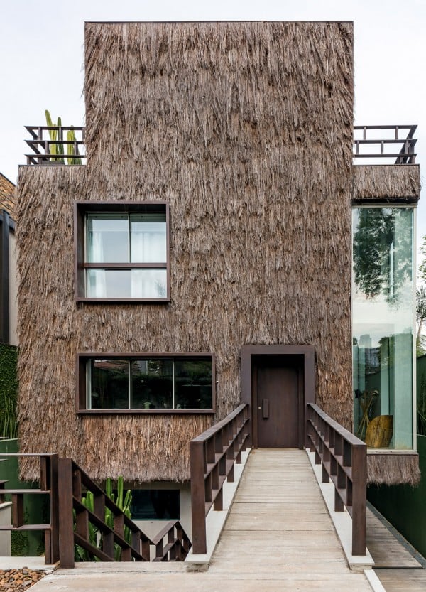 Campanas Brothers use palm fibre to give Sao Paulo house hairy texture