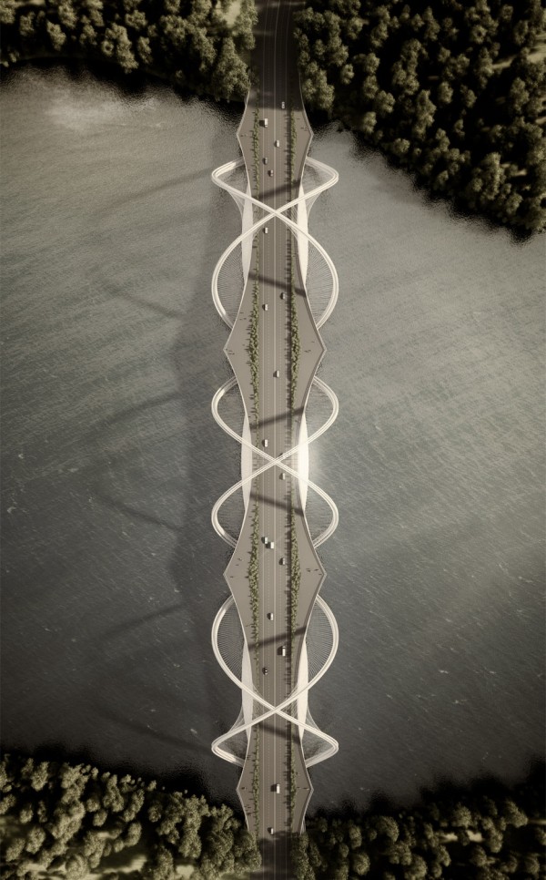 San Shan bridge in Beijing, China by Penda