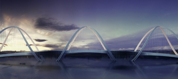 San Shan bridge in Beijing, China by Penda