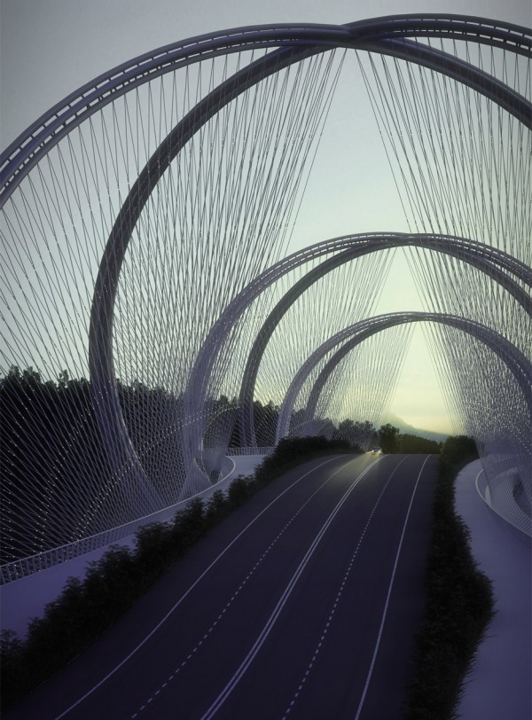 San Shan bridge in Beijing, China by Penda