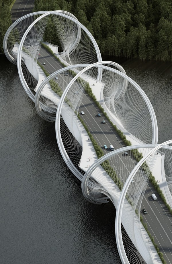 San Shan bridge in Beijing, China by Penda
