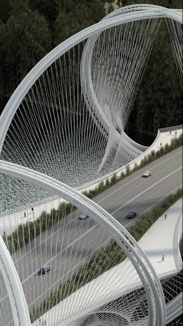 San Shan bridge in Beijing, China by Penda