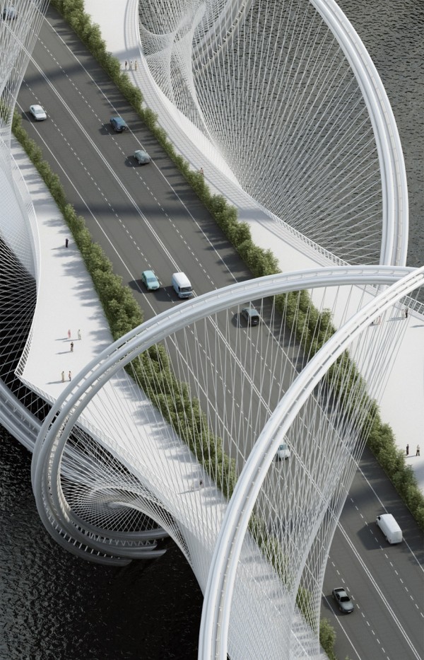 San Shan bridge in Beijing, China by Penda