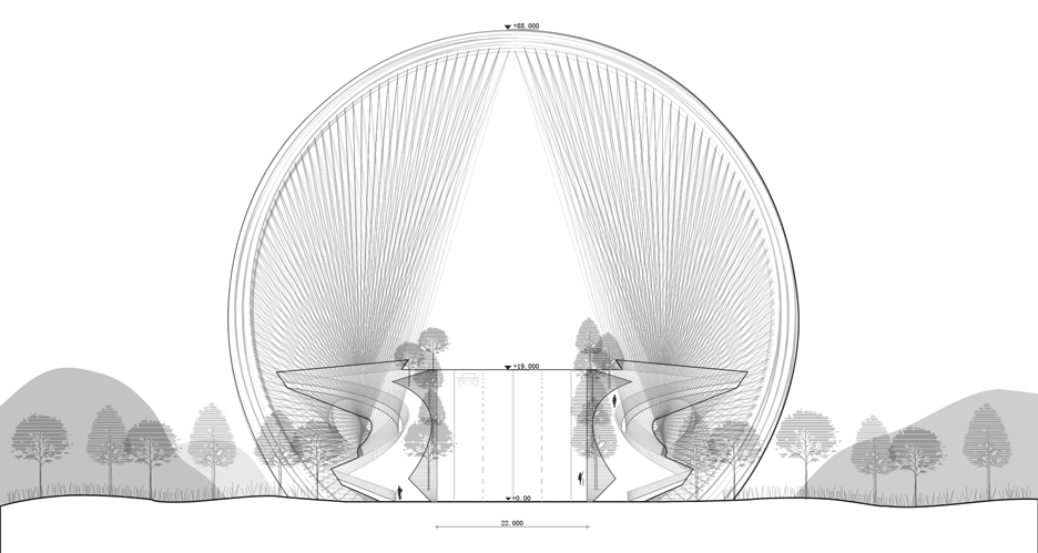 San Shan bridge in Beijing, China by Penda