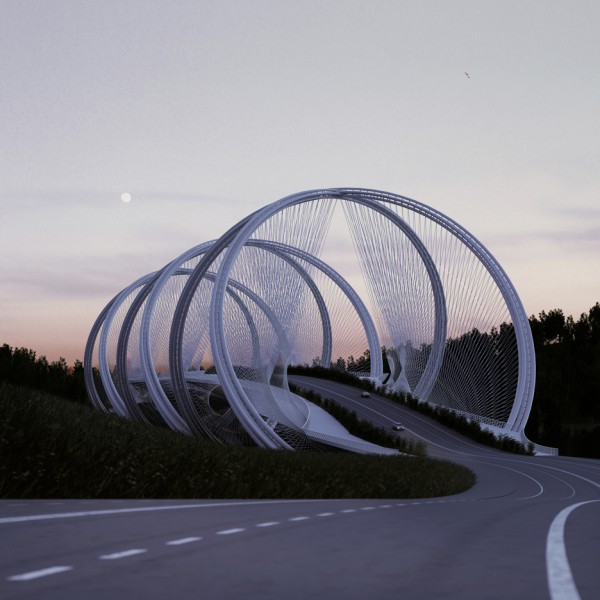San Shan bridge in Beijing, China by Penda