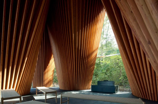 Sayama Forest Chapel in Japan by Hiroshi Nakamura and NAP