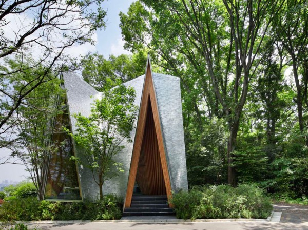 Sayama Forest Chapel in Japan by Hiroshi Nakamura and NAP