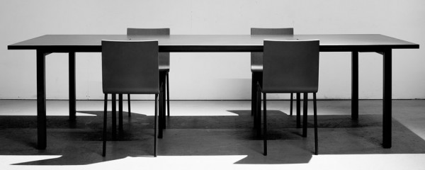 Bespoke Silhouette desks designed by Pernilla Ohrstedt for the Dezeen office