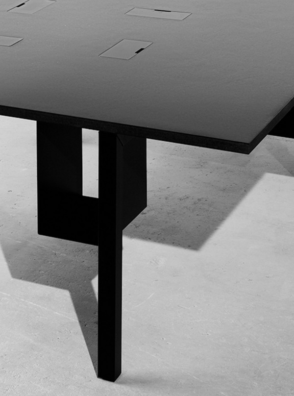 Bespoke Silhouette desks designed by Pernilla Ohrstedt for the Dezeen office