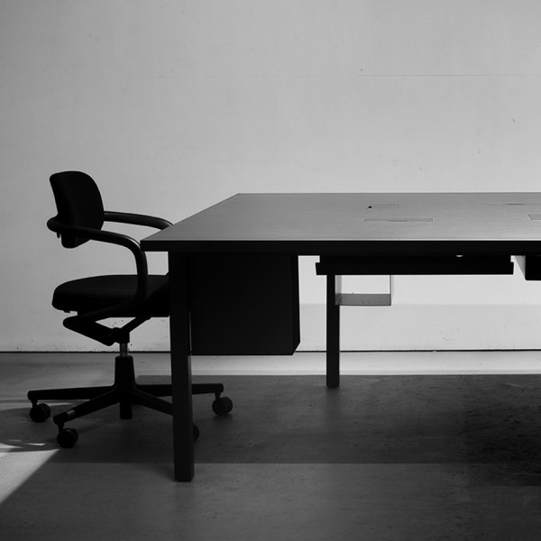 Bespoke Silhouette desks designed by Pernilla Ohrstedt for the Dezeen office