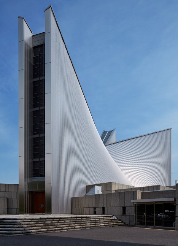 Kenxo Tange's St Mary's Cathedral photographed by Edmund Sumner