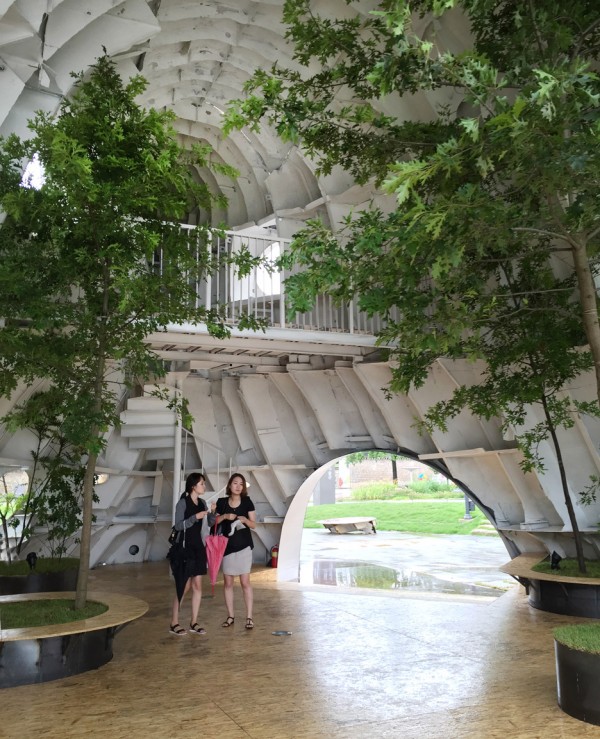 Temp'L by Shinslab Architecture is an installation recycled from a rusty old cargo ship for a museum courtyard in Seoul