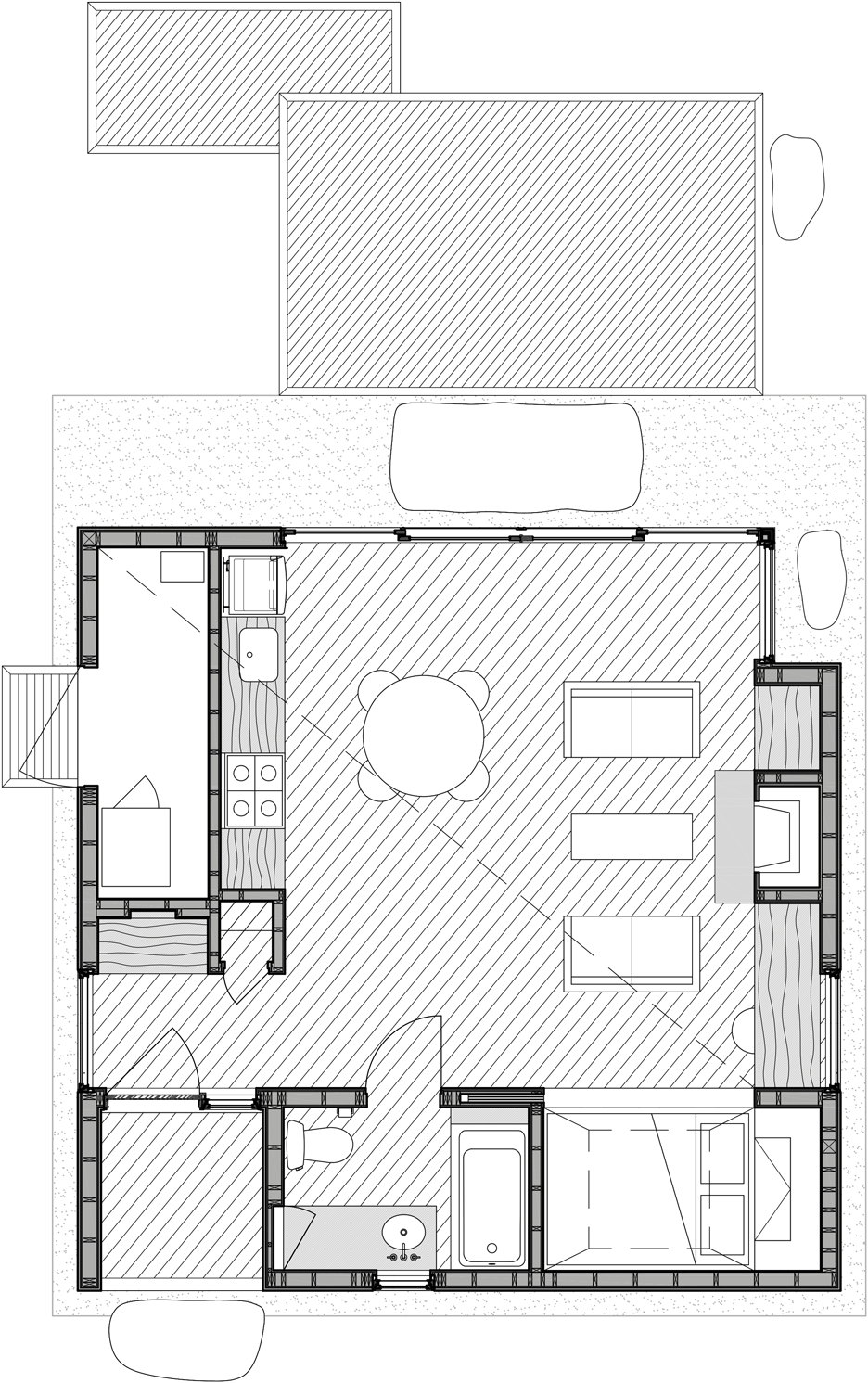 Cottage in Woods by 3six0 Architecture