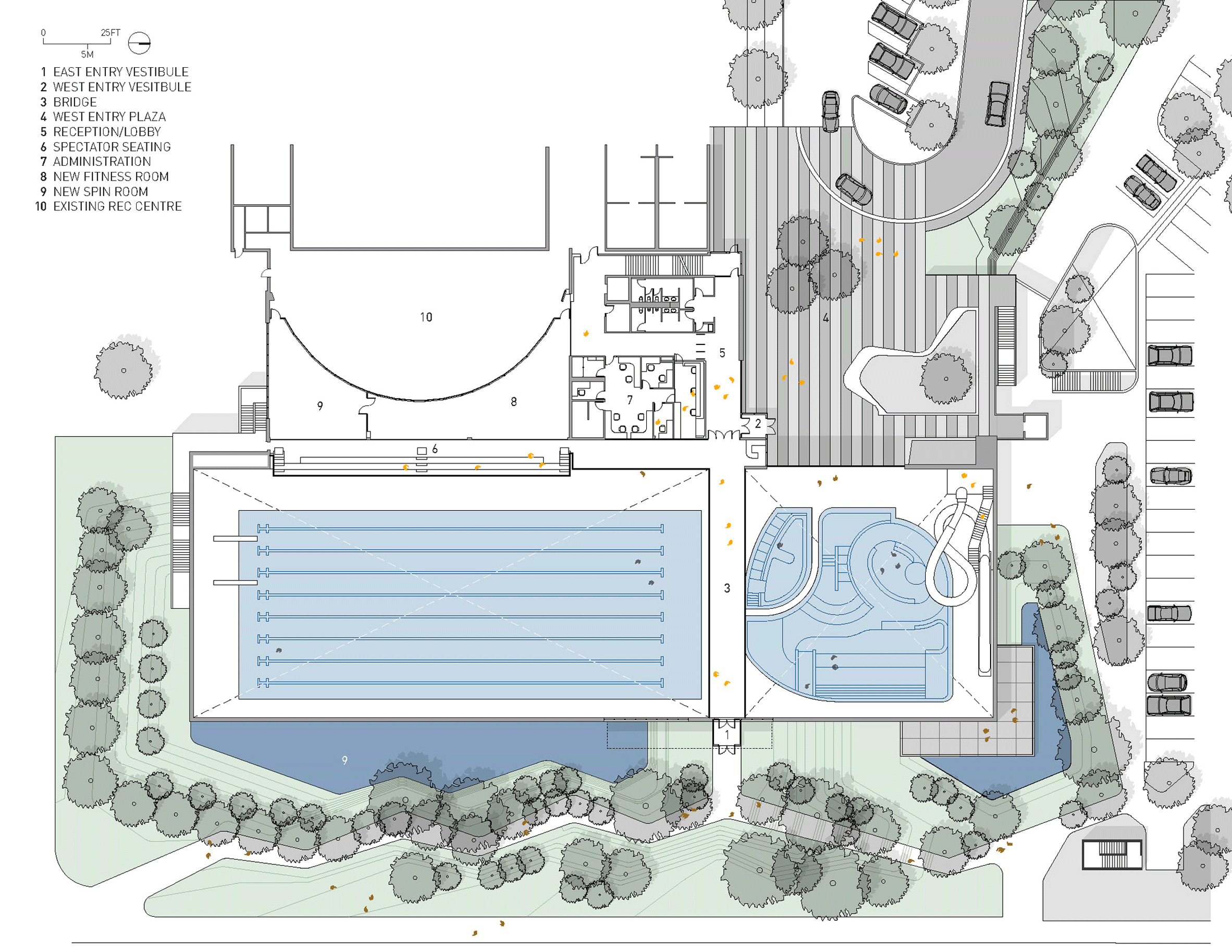 Guilford Aquatics Centre by Bing Thom Architects