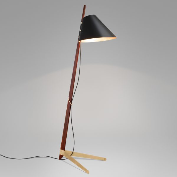 Ilse Crawford designs brass-footed floor lamp for Kalmar Werkstätten