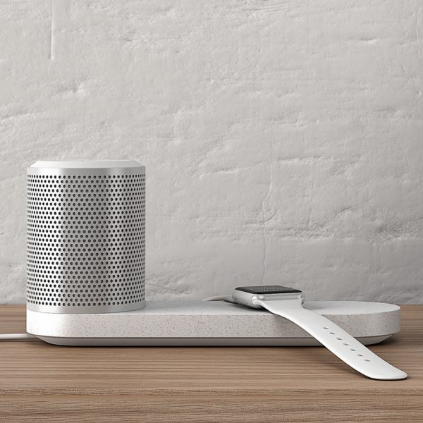 Blond designs portable speaker and charging tray for "interior conscious consumer"
