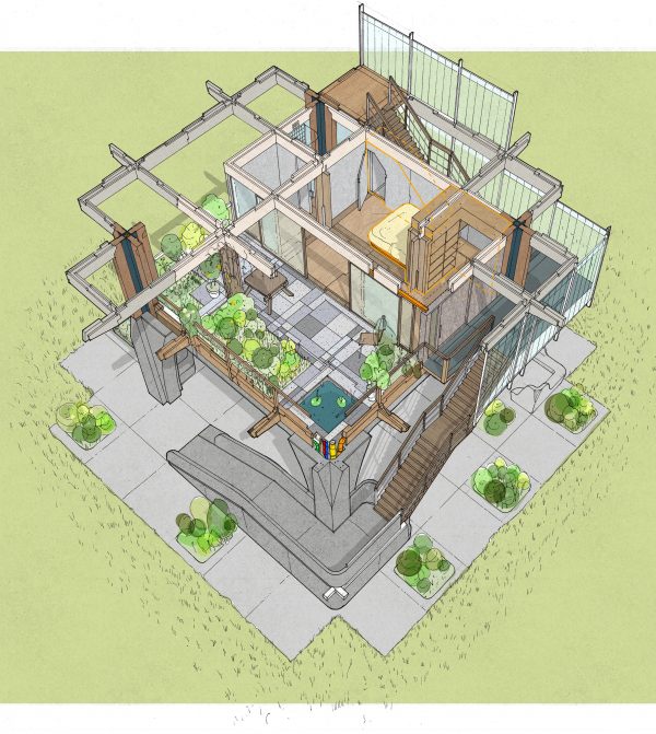 Matt Lucraft confronts London's housing crisis with "mock-tudor-cum-metabolist" building system
