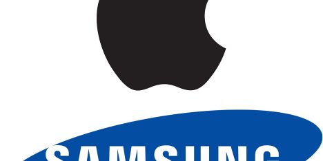 Apple and Samsung logos