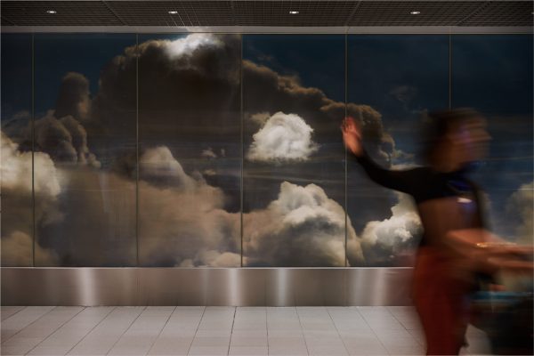 Daan Roosegaarde covers airport wall in clouds for Beyond installation