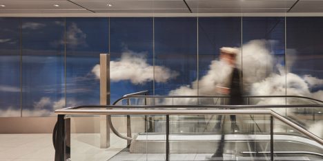 Daan Roosegaarde covers airport wall in clouds for Beyond installation