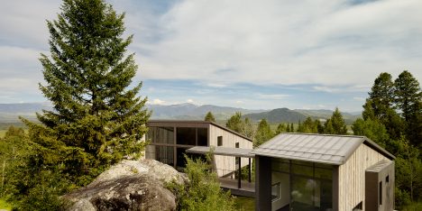 Carney Logan Burke builds Wyoming retreat around huge boulder