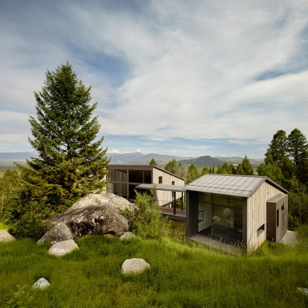Carney Logan Burke builds Wyoming retreat around huge boulder