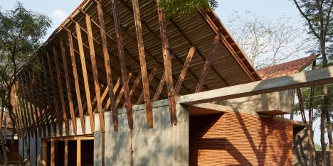 Sameep Padora builds Buddhist Learning Centre in an Indian forest grove