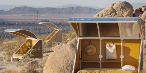 Tiny camping pods by Andrea Zittel serve as a creative refuge in the California desert