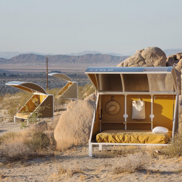 Tiny camping pods by Andrea Zittel serve as a creative refuge in the California desert