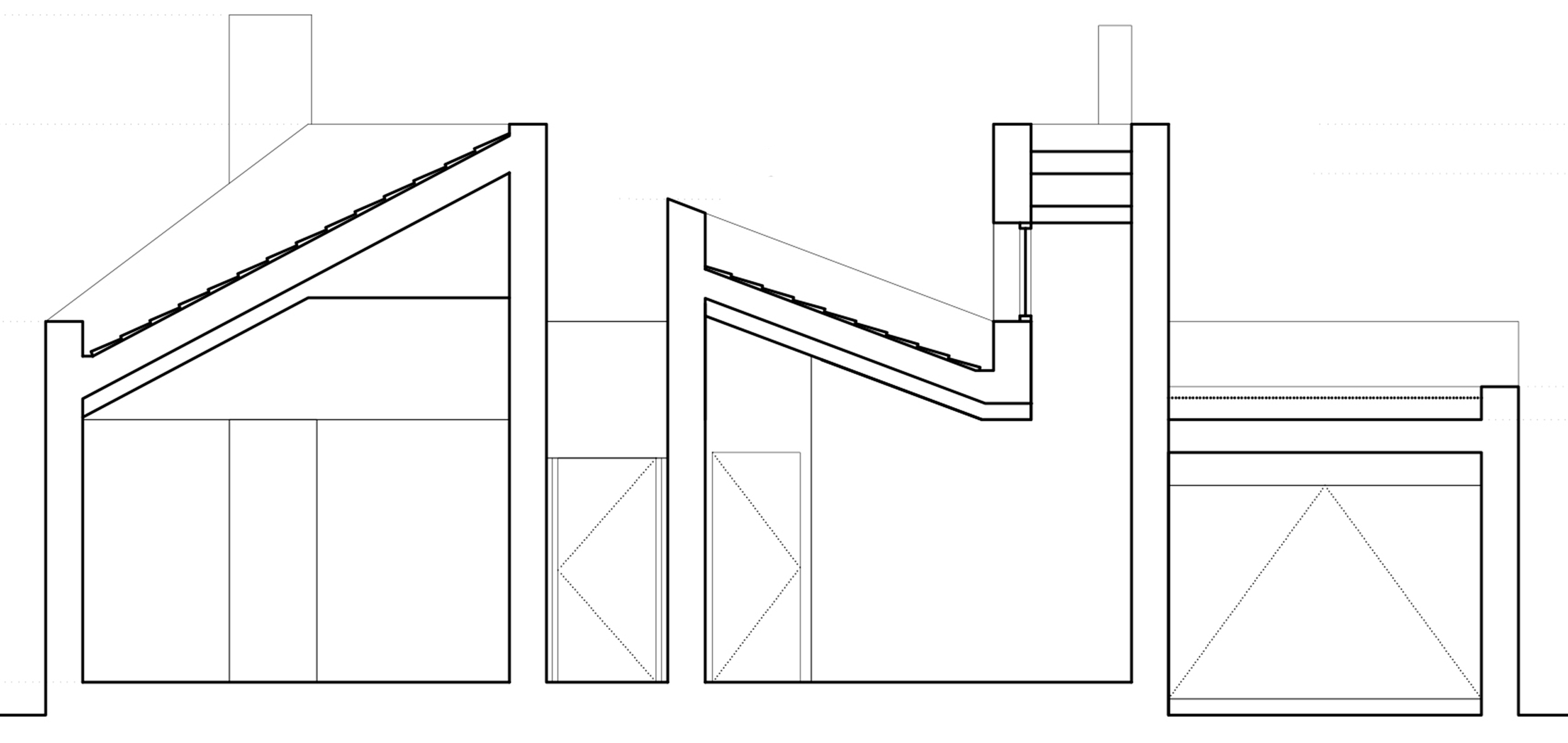 OOIIO Architecture's Casa ARM appears cut in half by a recessed entrance