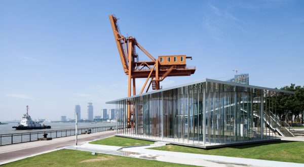 Schmidt Hammer Lassen's Cloud Pavilion is an ephemeral glass-walled events space in Shanghai