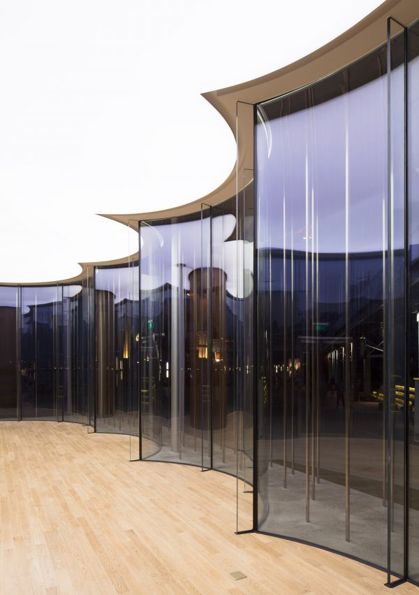 Schmidt Hammer Lassen's Cloud Pavilion is an ephemeral glass-walled events space in Shanghai