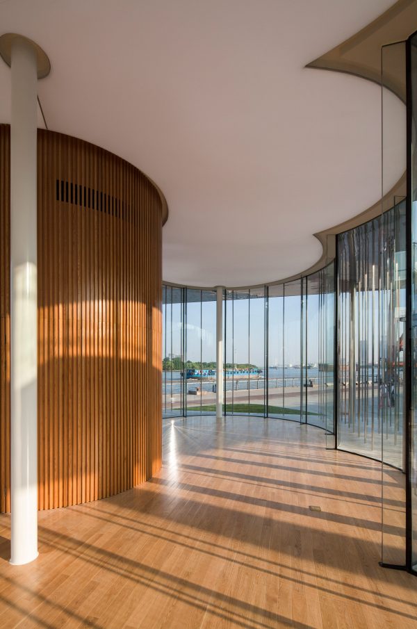Schmidt Hammer Lassen's Cloud Pavilion is an ephemeral glass-walled events space in Shanghai