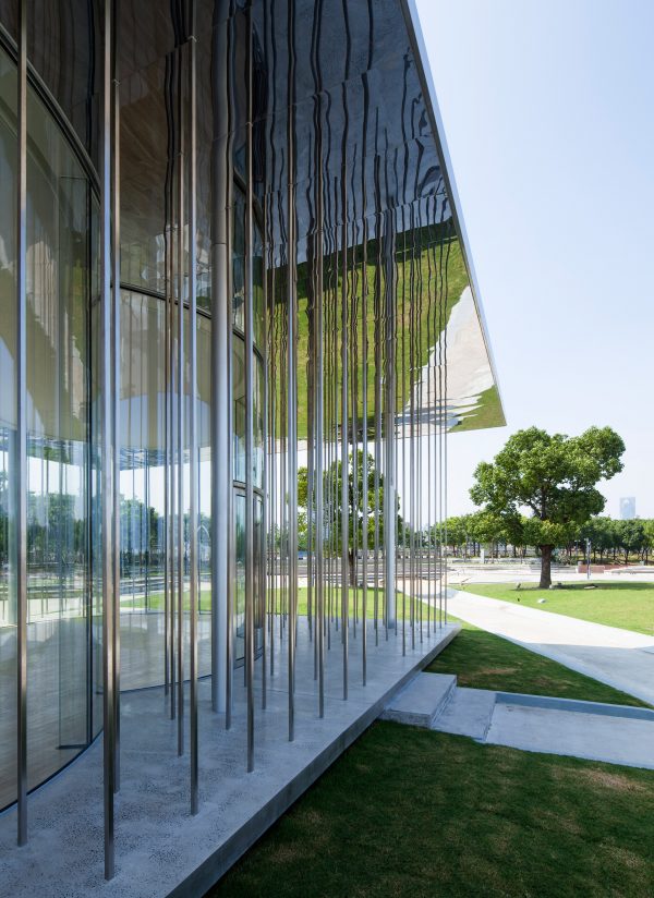 Schmidt Hammer Lassen's Cloud Pavilion is an ephemeral glass-walled events space in Shanghai